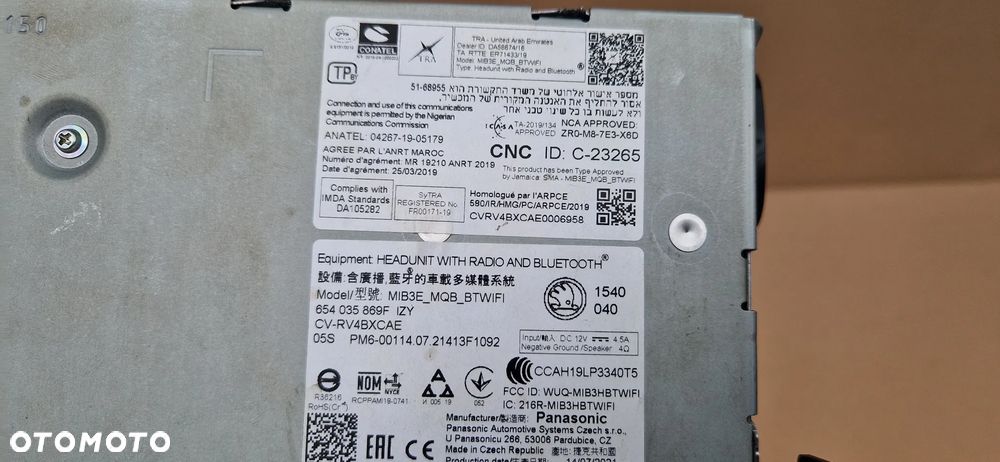 SKODA KAMIQ SCALA WYŚWIETLACZ MONITOR RADIO 654035869F - 8