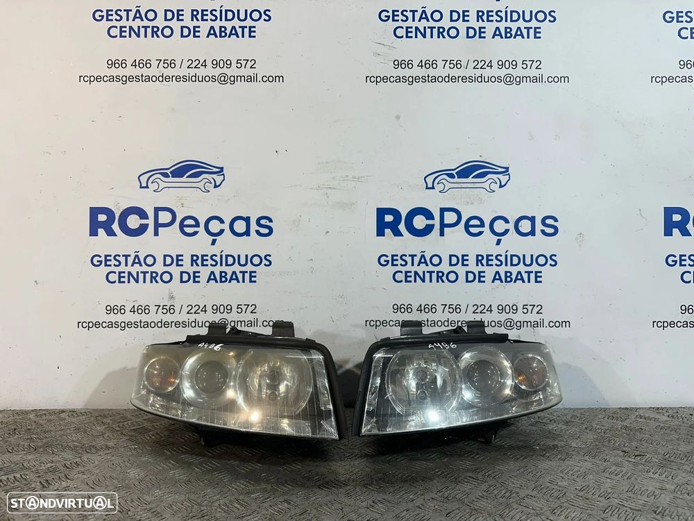.Conjunto Farois Otica Frente Frontal Audi A4 B6 Original - 2