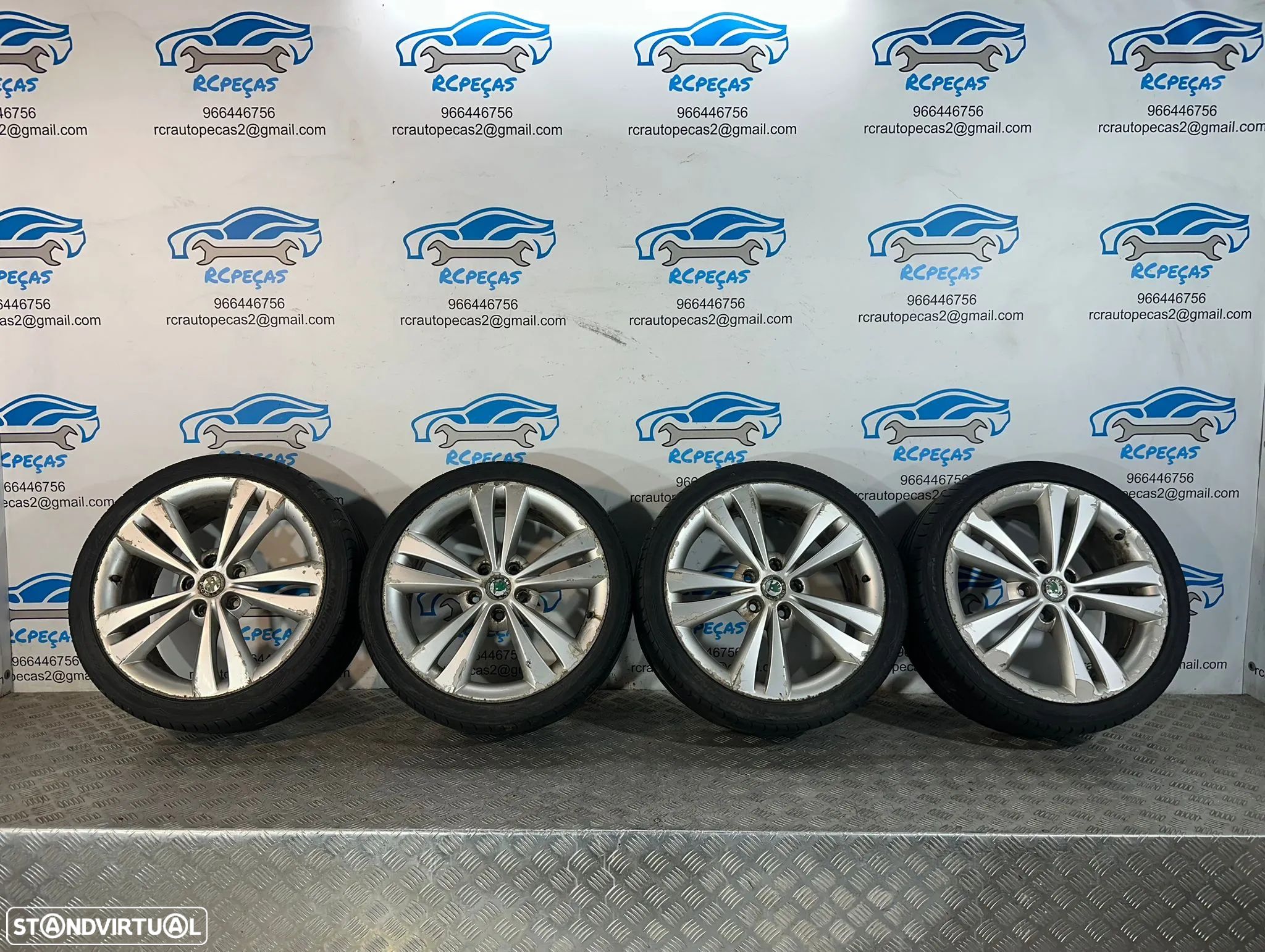 .Conjunto Jantes 18 Originais Skoda 5×112 7.5J ET51 1Z0601025AD - 1