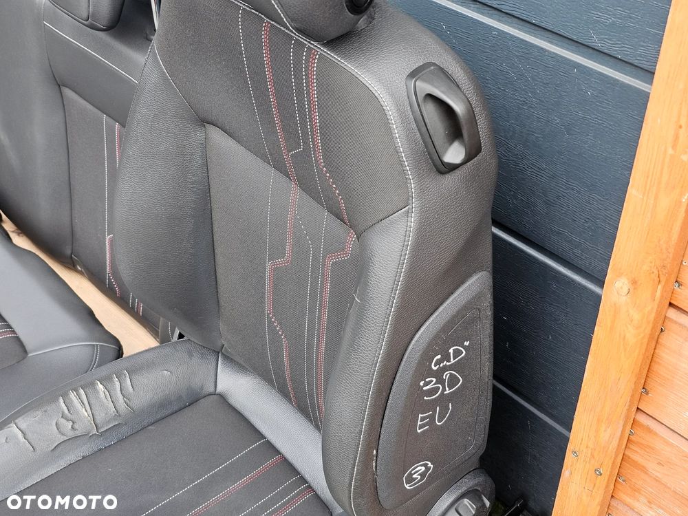 FOTELE PRZEDNIE KANAPA OPARCIE TYŁ BOCZKI PÓŁ SKÓRA OPEL CORSA D 3 DRZWI 3D EUROPA - 3