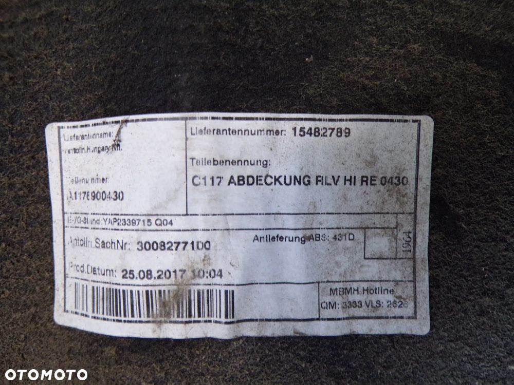 NADKOLE PRAWY TYŁ MERCEDES CLA A117 - 4