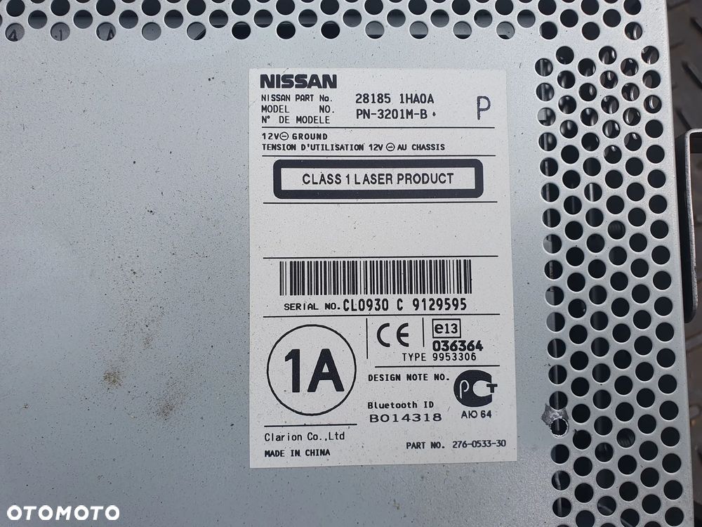 NISSAN MICRA K13 RADIOODTWARZACZ RADIO FABRYCZNE 28185-1HA0A CD AUX BLUETOOTH - 3
