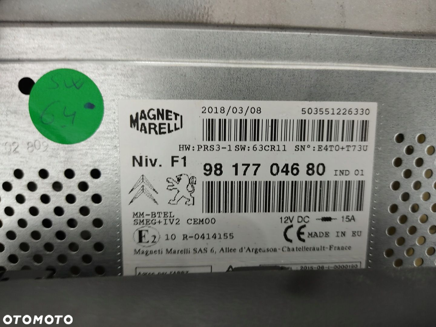 RADIO NAWIGACJA PARTNER BERLINGO III 9817704680 - 5