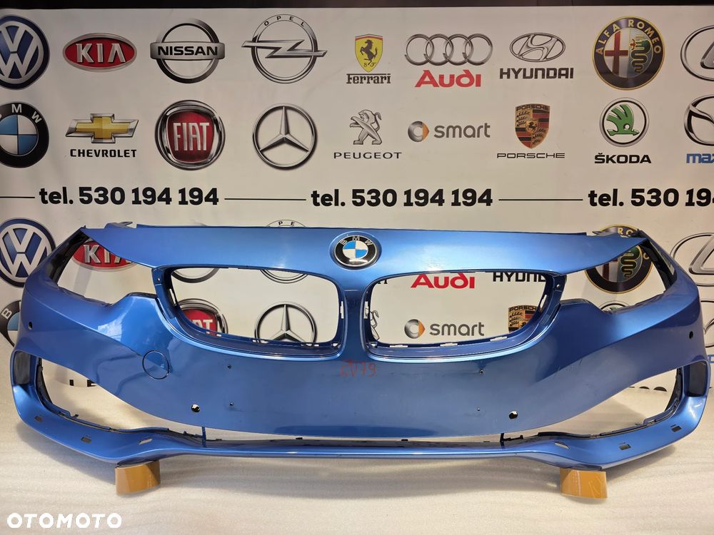 BMW 4 F32 / F33 / F36 LIFT LUXURY SPORT ZDERZAK PRZEDNI PRZÓD NA 4xPDC KOLOR ESTORILBLAU NIEBIESKI METALIK NR 51117294651 / 7294651 NR AUKCJI NZ2079 - 1