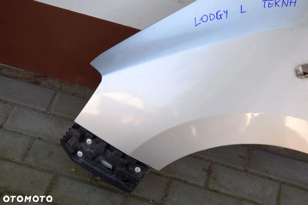 Dacia Lodgy 12-20 Dokker Błotnik LEWY przedni przód srebrny + ślizg - 3