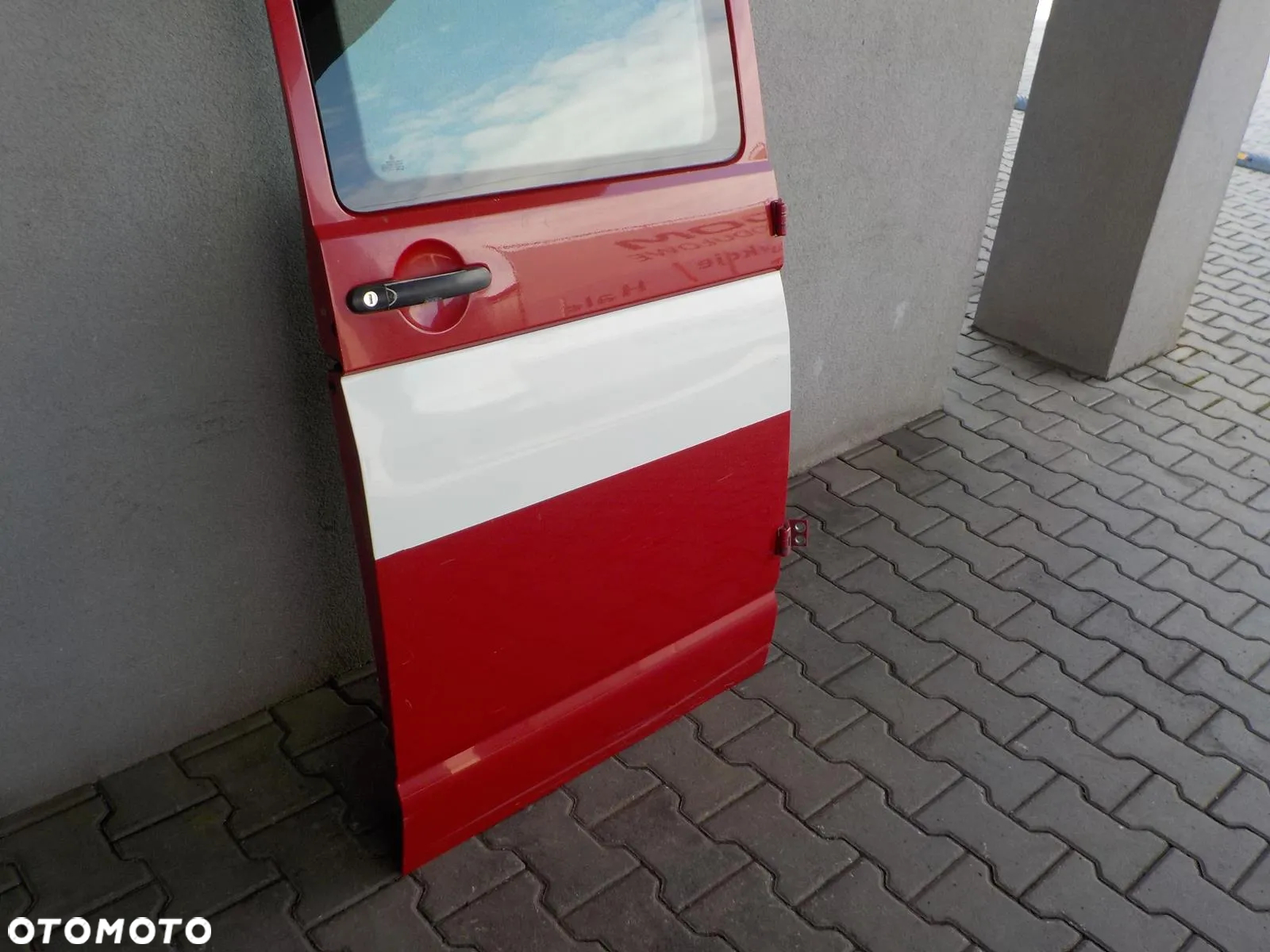 VW T5 T6 DOKA DUBELKABINA DRZWI TYŁ TYLNE PRAWE KOMPLETNE - 4
