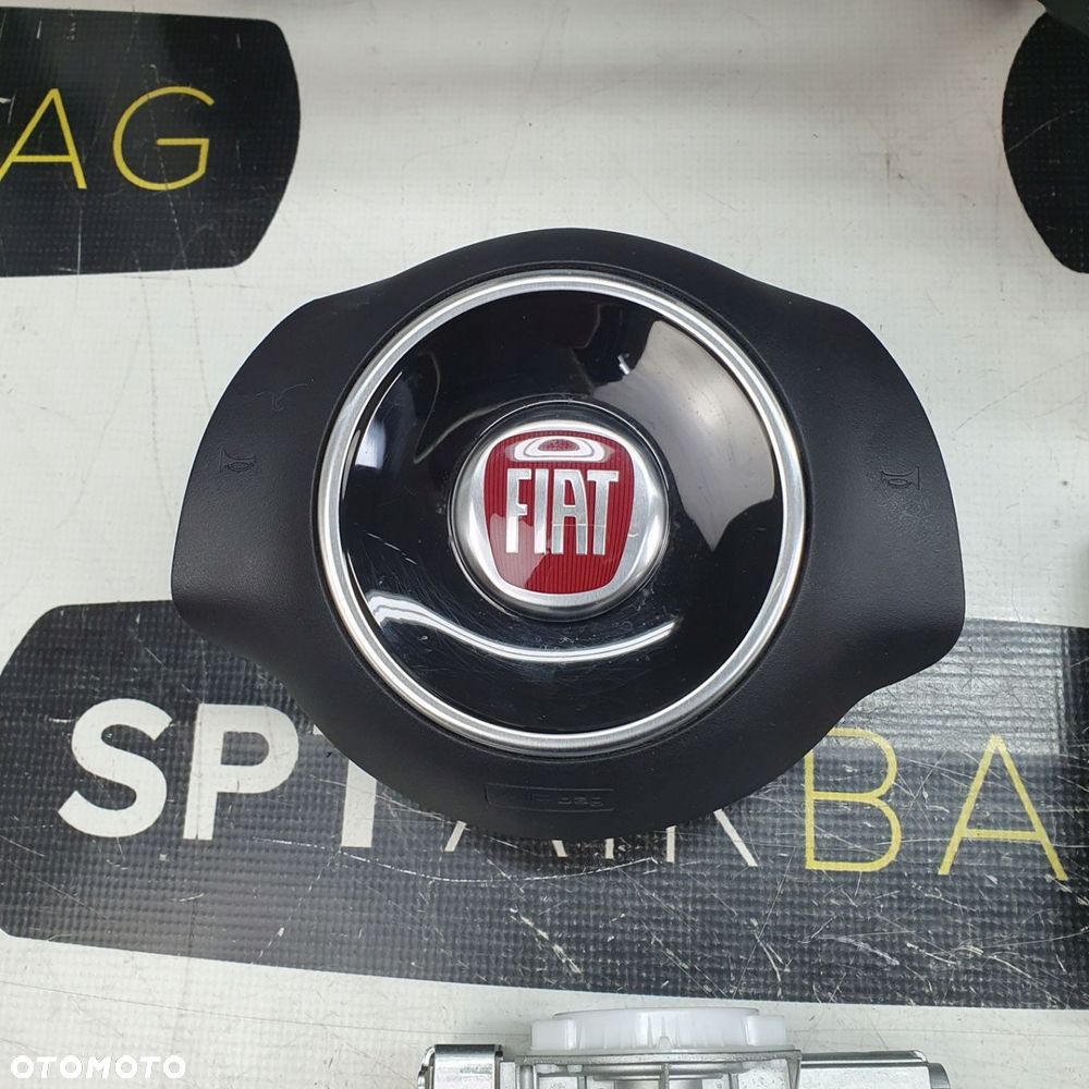 FIAT 500E PRZED LIFTEM ELEKTRYK DESKA ROZDZIELCZA KONSOLA KOKPIT PULPIT PODUSZKI AIRBAG AIR BAG PASY KIT SET - 6