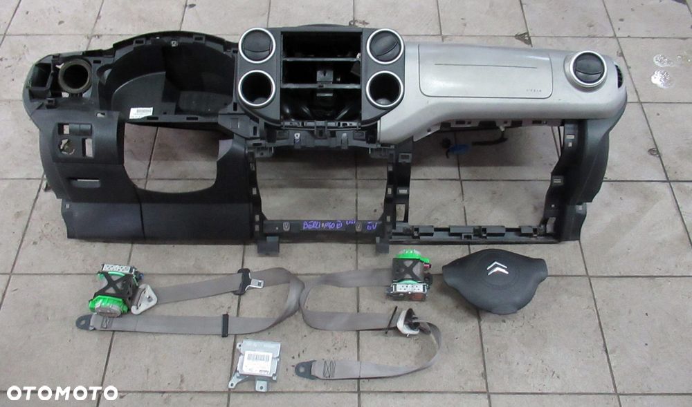 citroen berlingo iii deska rozdzielcza poduszka airbag pasy sensor - 1