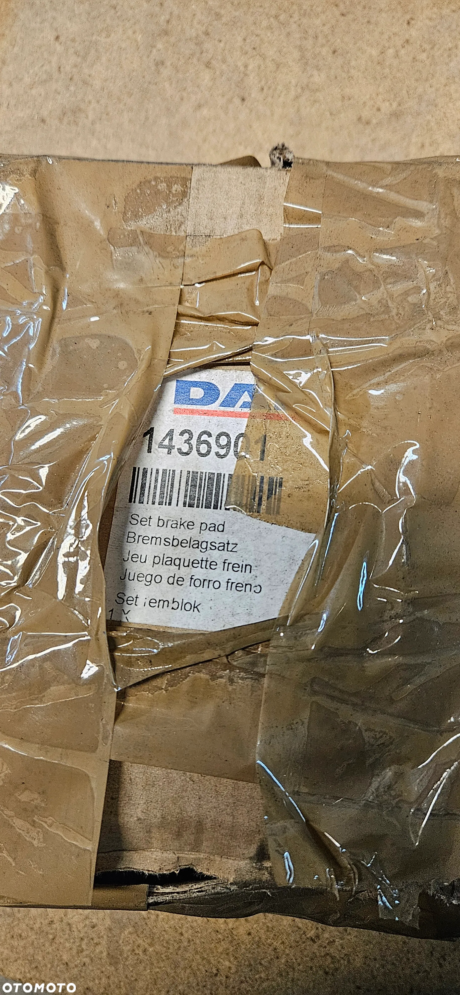 KLOCKI HAMULCOWE PRZÓD DAF  1436901 - 2