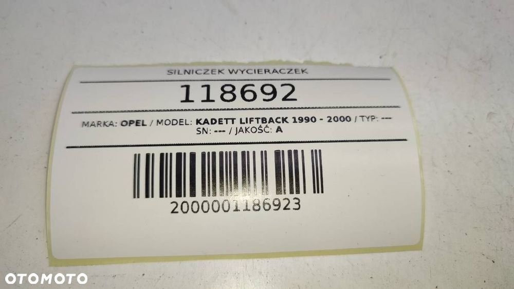 SILNICZEK WYCIERACZEK MECHANIZM PRZÓD OPEL KADETT E EUROPA - 5