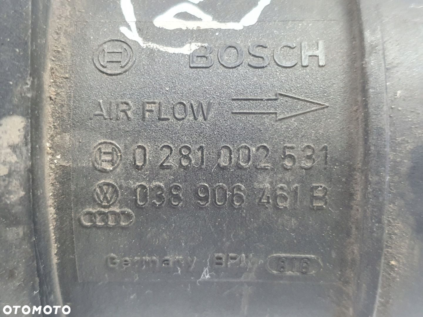 VW Golf V 1.9 TDI PRZEPŁYWOMIERZ POWIETRZA 0281002531 038906461B - 2