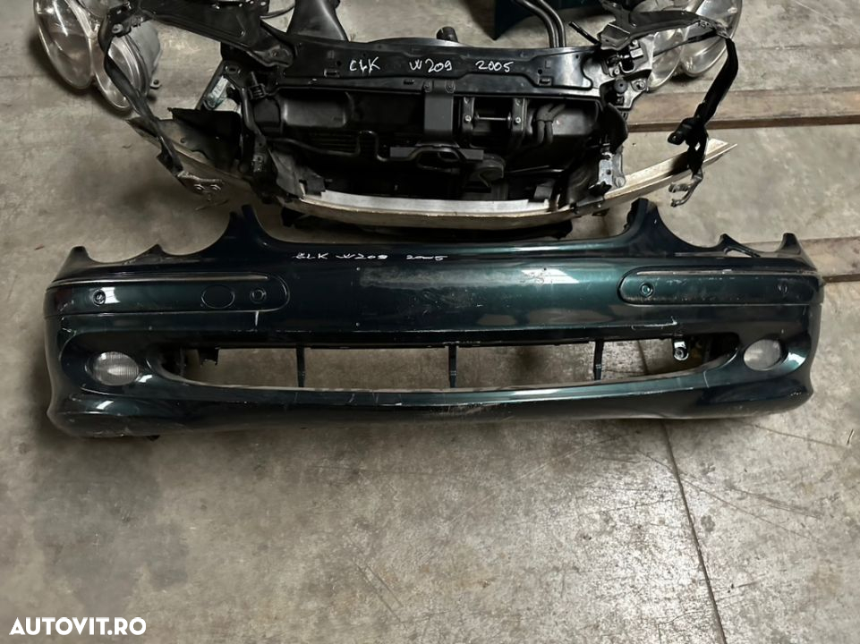 Toate piesele din fata MERCEDES CLK an 2005 diesel : capota, bara fata, grila, trager, radiatoare, ventilator, faruri, aripi - 4