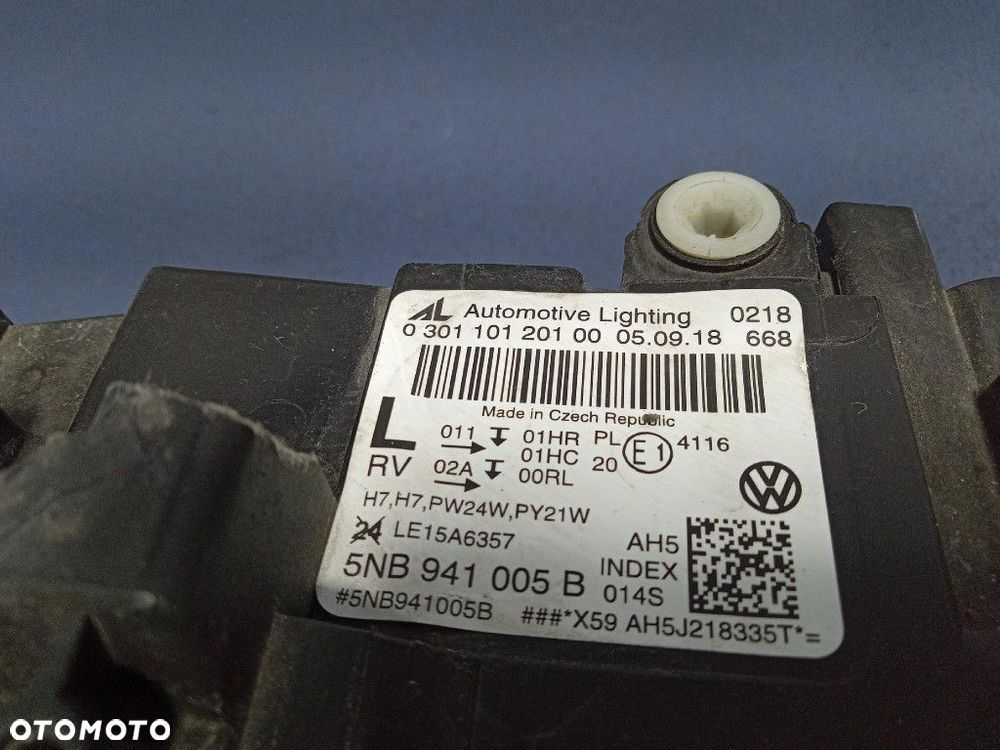 VW TIGUAN II 16- REFLEKTOR LEWY PRZÓD LAMPA PRZEDNIA H7 EU 5NB941005B - 7
