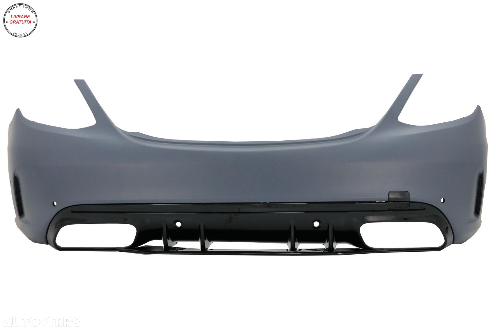 Bara Spate cu Ornamente tobe Crom Mercedes C-Class W205 Limousine (2014-2020) C63 - livrare gratuita - 2
