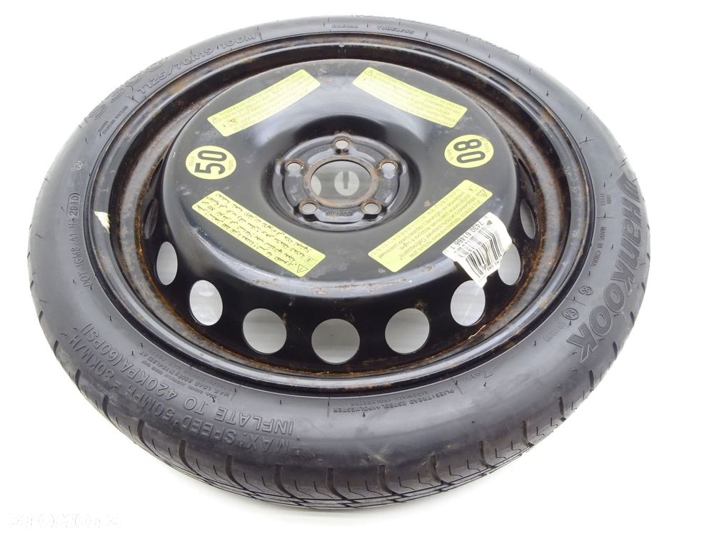 Koło dojazdowe zapas felga r19 125/70r/19 8k0601027d audi a5 8t 2.0 tfsi - 2
