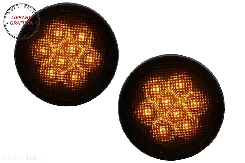 Grila Frontala cu Faruri LED CREE Angel Eye si Semnalizari compatibile cu Jeep Wra- livrare gratuita - 13