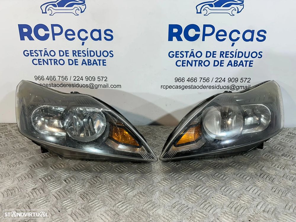 .Conjunto Farois Oticas Frente Frontais Original Ford Focus 2 MK2 Fase 2 8M51-13W030-DE 8M51-13W029-DF 2007 - 2010 - 6