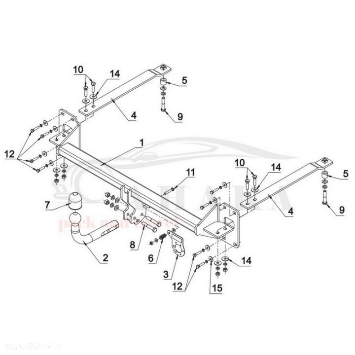 Hak Holowniczy Odkręcany Do Honda Civic Sedan Od 2017 - 2