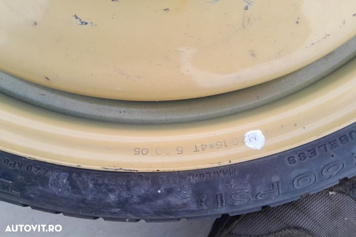 Roata de rezerva slim R15 T115 / 70D15 M26 15X4T T115 / 70D15 M26 15X - 3