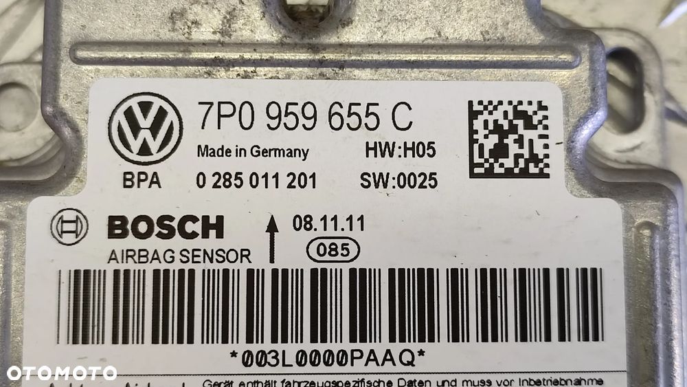VW TOUAREG 7P CAYENNE 10-18R SENSOR AIR BAG BEZWYPADKOWY 7P0959655C 7P0959655 C - 4