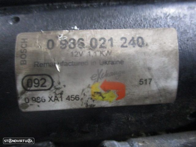 Motor De Arranque 0986021240 OPEL CORSA D 2007 1.3 CDTI - 3