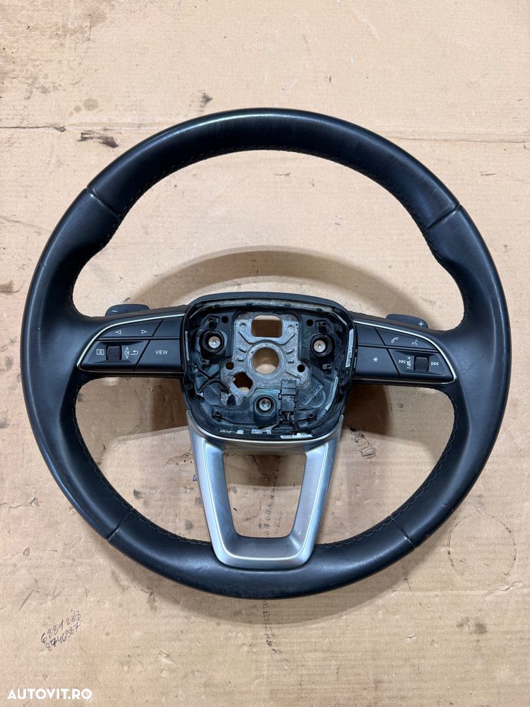 Volan piele cu comenzi si padele AUDI A4 B9, A5, Q5 FY an 2019 cu uzura minima cod 4M8419689 - 1