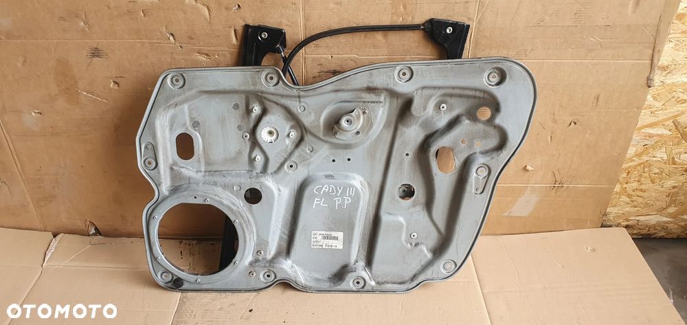 Mechanizm podnośnik szyby prawy przód VW Caddy III Lift 1T0837756M - 5