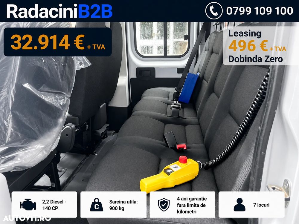 Fiat Fiat Ducato Basculabil 3 Părți ,7 Locuri, 900 kg, Dobândă 0% - 12