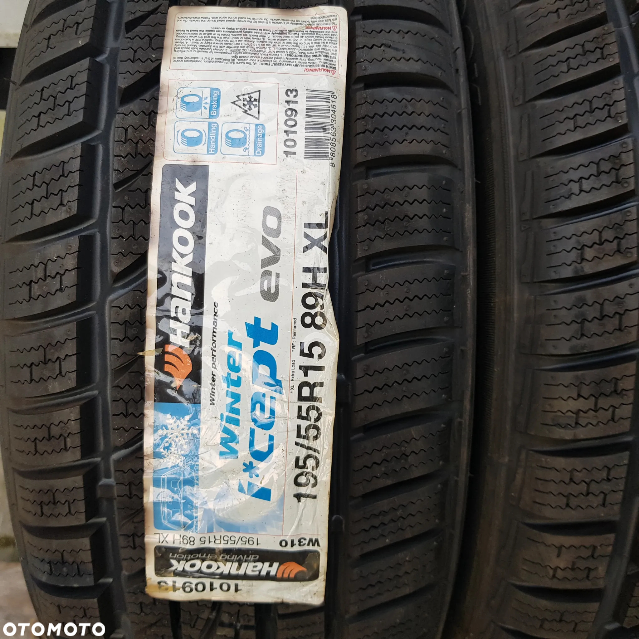 4x 195/55R15 Hankook Winter Icept Evo Komplet opon zimowych Poznań - 2