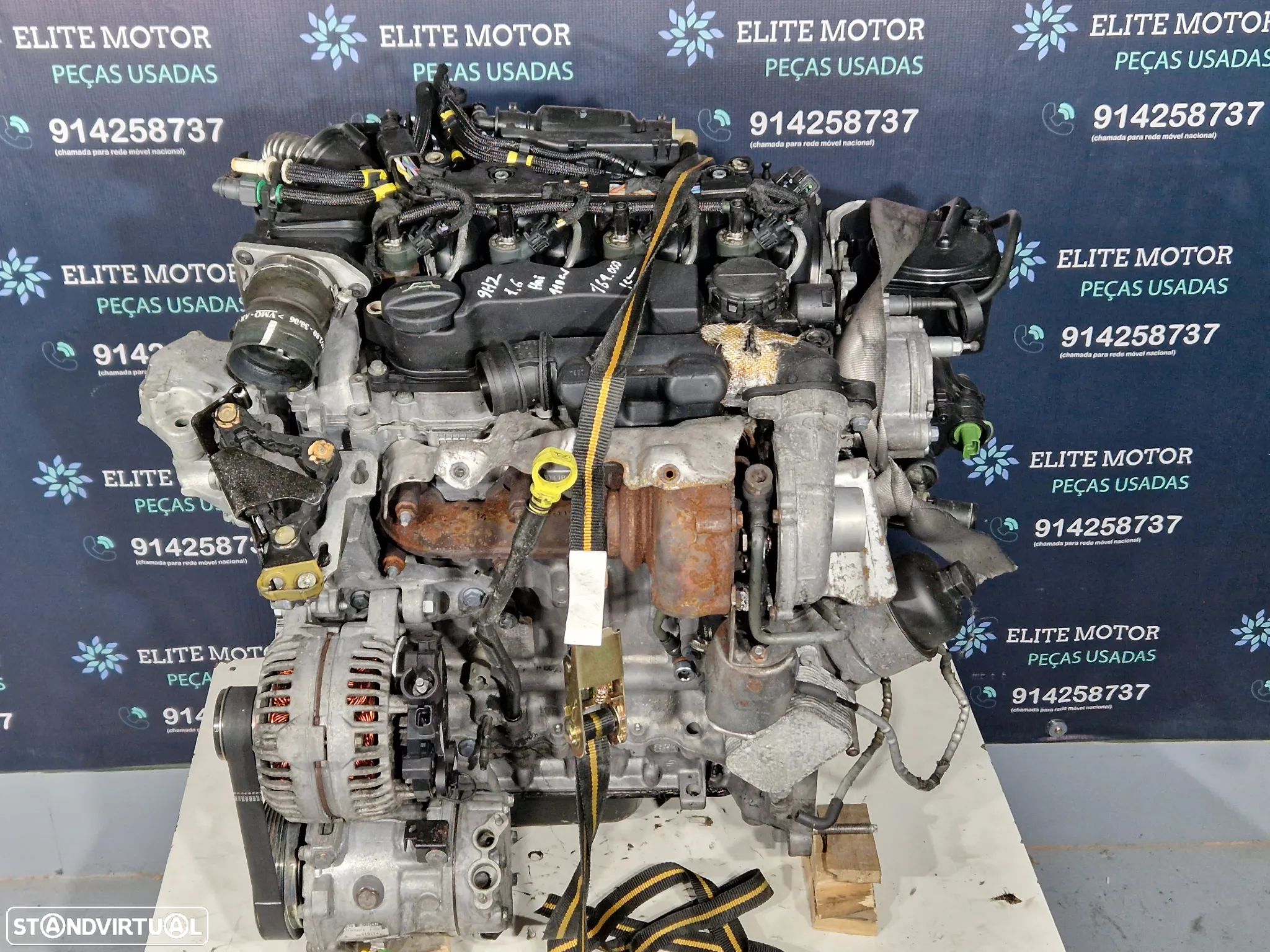 Motor usado 9HZ PEUGEOT 307 1.6 HDI 110CV 207 206 308 3008 PARTNER CITROEN C4 C5 407 MINI - 1
