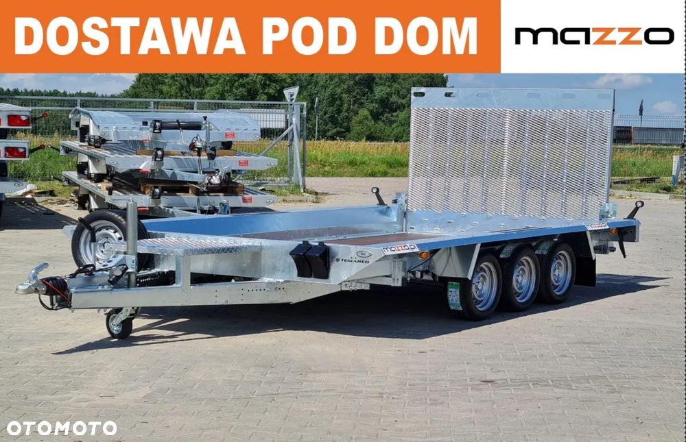 TEMARED DOSTAWA! Przyczepa BUILDER 3 wym. 400x180x30 do przewozu MINIKOPARKI, sprzętu budowlanego! TRAP, 3 osie, DMC 3500kg - 2