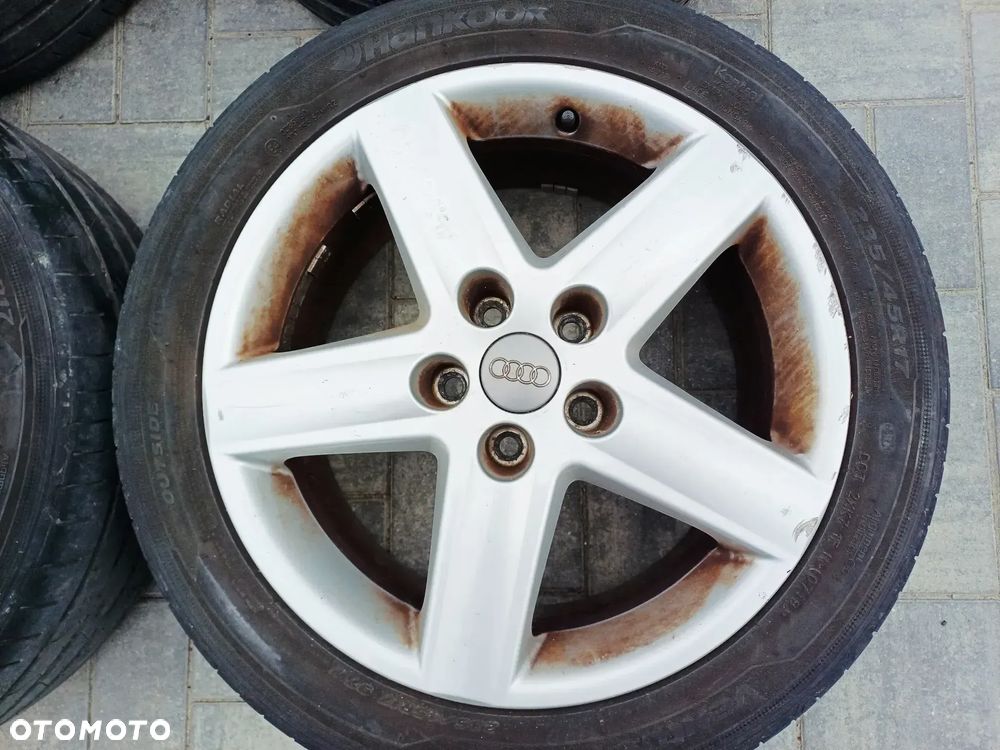 FELIGI Z OPONAMI ALUMINIOWE AUDI A4 B6 B7 R17 5X112 ET45 57,1 mm OPONY HANKOOK 235/45 LATO NR8 - 2
