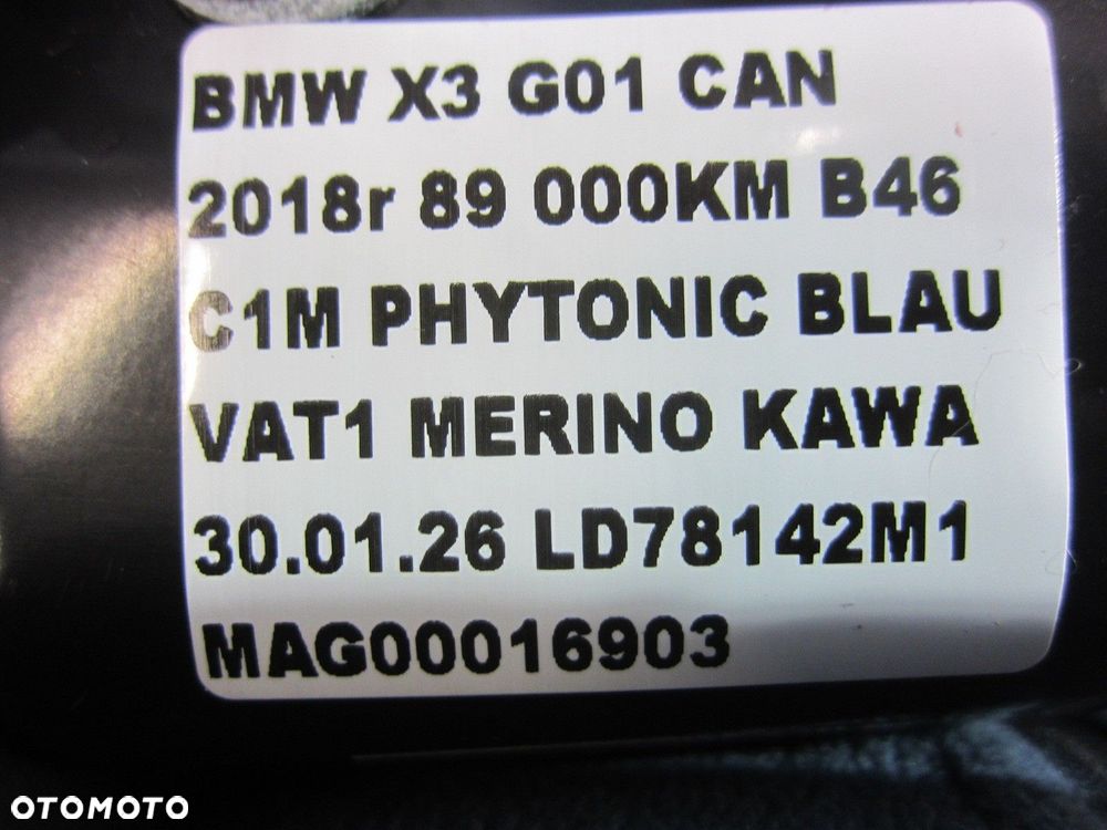 BMW X3 G01 G02 X4 PODUSZKA KOLANOWA LEWA ORYGINAŁ USA 79363843 72129363843 - 7