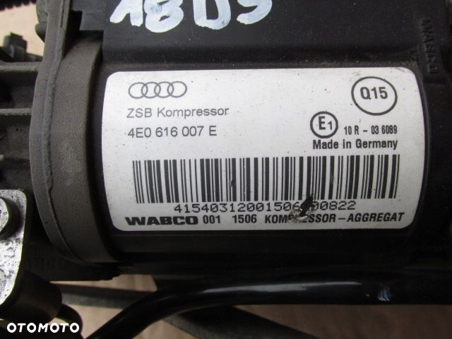 Audi A8 D3 lift 3.0 tdi Kompresor zawieszenia 4E0616007E sprężarka - 6