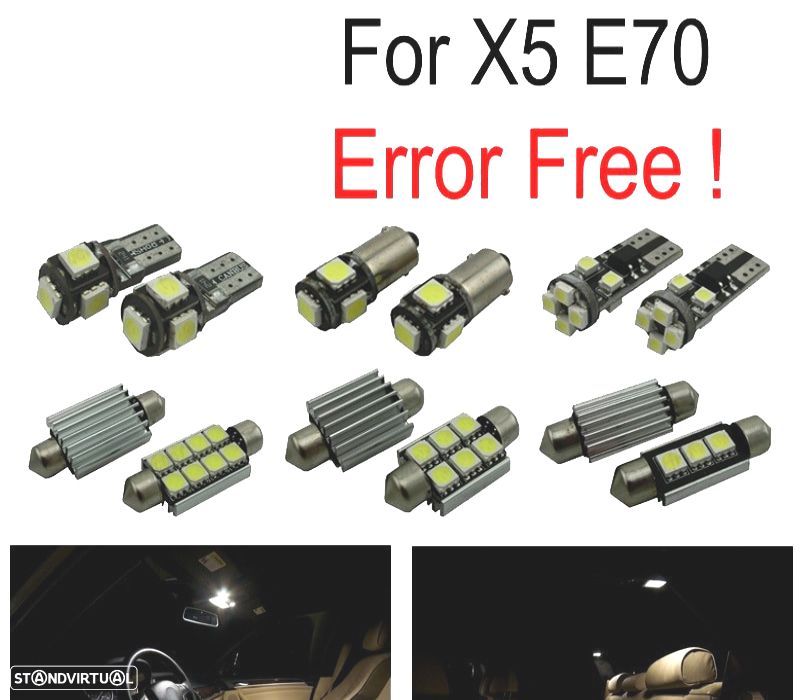 KIT COMPLETO 21 LAMPADAS LED INTERIOR PARA BMW X5 E70 07-13 - 1