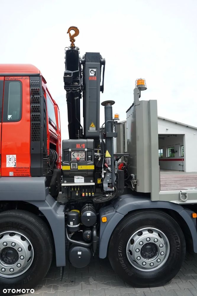 MAN TGS 35.360 / 8x2-4 / LAWETA + HDS HIAB 228 E-2 / OŚ PODNOSZONA /  NAJAZDY HYDRAULICZNE /  PILOT / WYCIĄGARKA / - 19