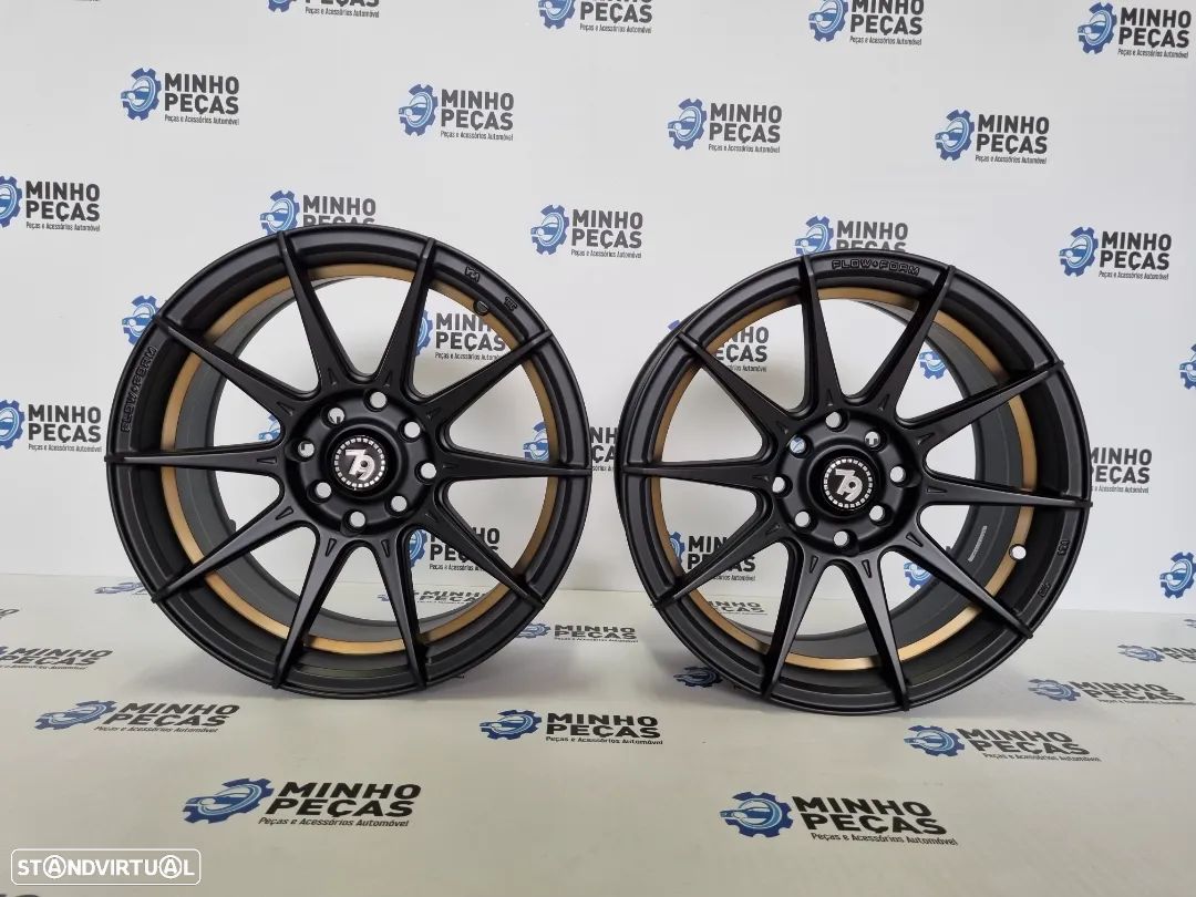 Jantes Seventy9 (SCF-F) em 15 Pretas Bronze Lip - 1