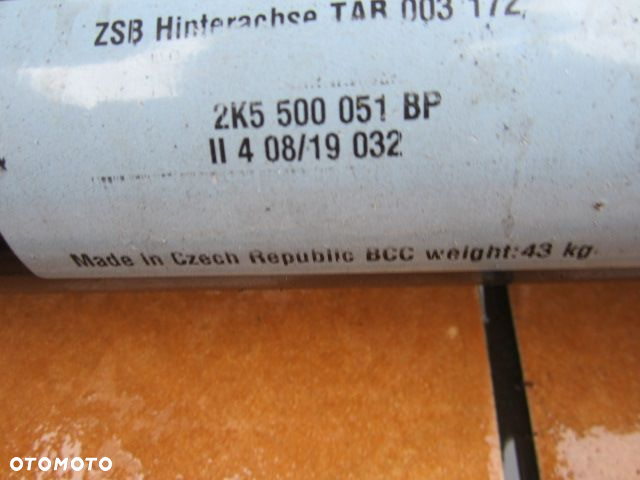 VW CADDY 2K5 LIFT BELKA TYŁ OŚ bez RESOR PODWÓJNY - 16
