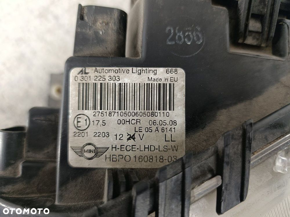 LAMPA PRZÓD LEWA MINI R56 0301225303  160818-03 AL - 2
