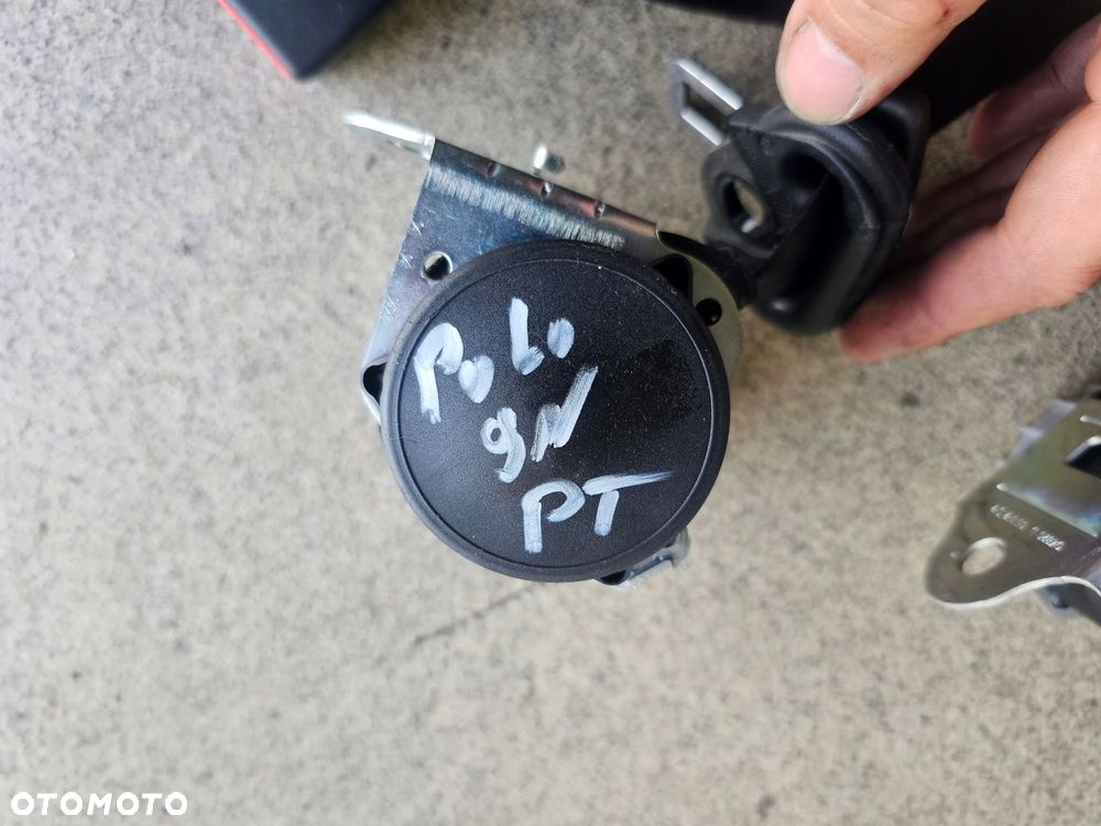 Pas bezpieczeństwa lewy prawy środek tył komplet Volkswagen Polo 9N - 2