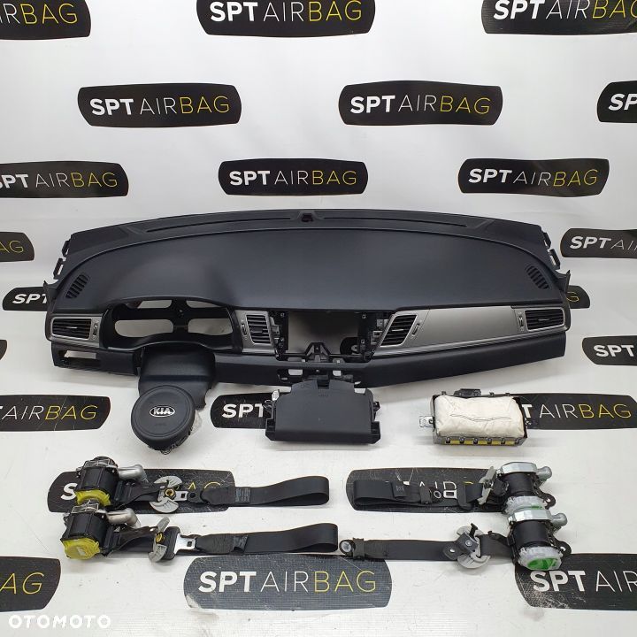 KIA NIRO I PRZED LIFT DESKA ROZDZIELCZA KONSOLA KOKPIT PULPIT PODUSZKI AIRBAG AIR BAG PASY KIT SET - 1