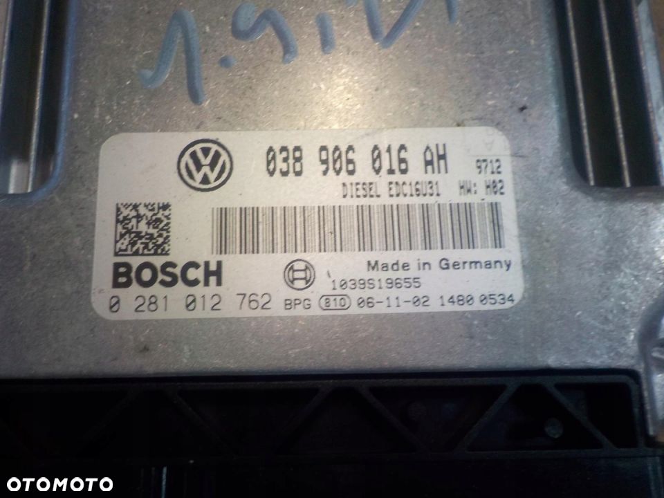 VW T5 1.9 TDI KOMPUTER STEROWNIK 038906016AH - 2