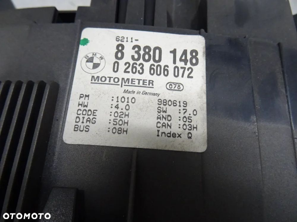 BMW E46 SEDAN 98-01 2.0D LICZNIK ZEGAR ZEGARY 8380148 / 0263606072 - 4