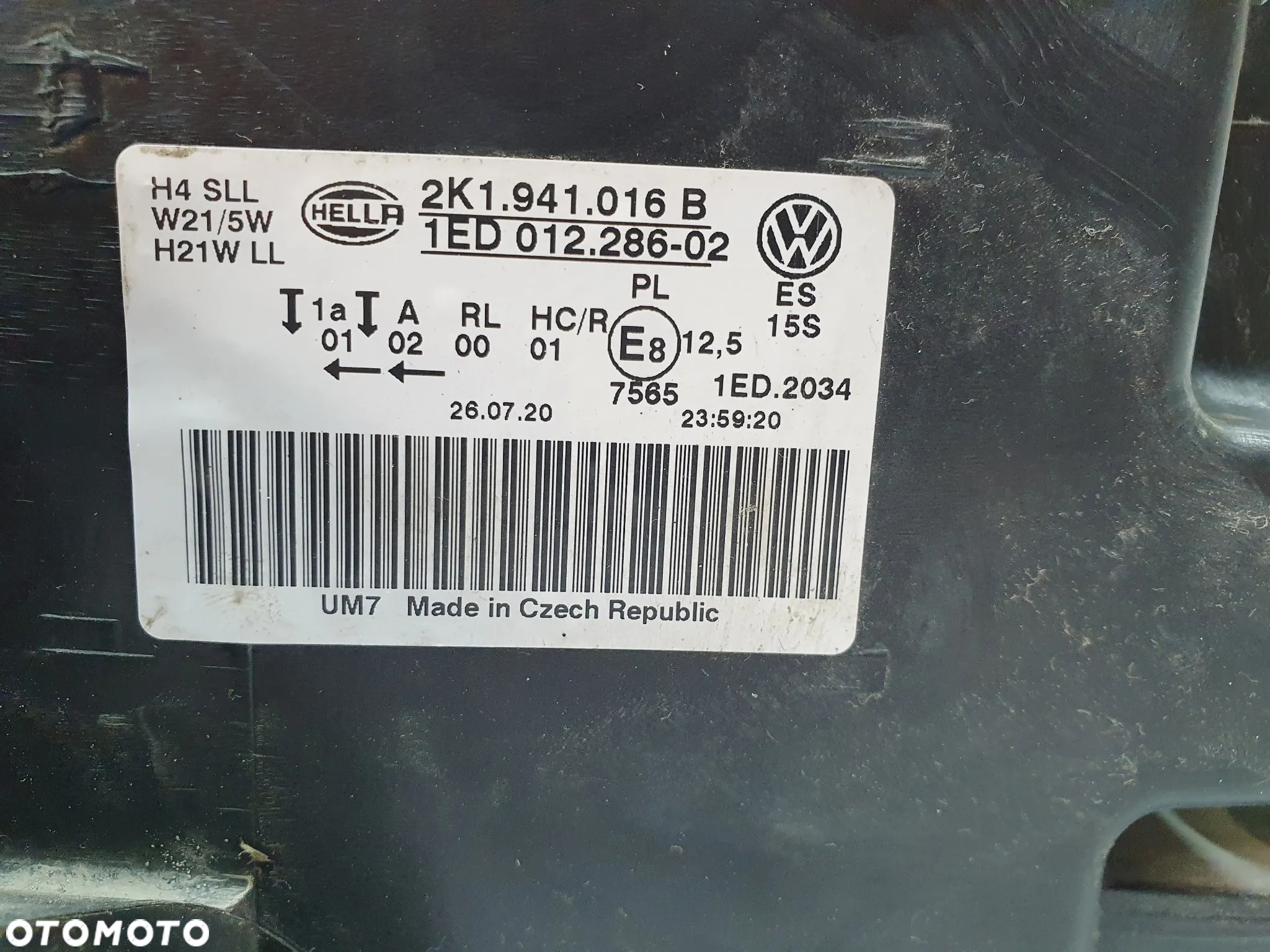 VW CADDY 2K1 LIFT REFLEKTOR LAMPA PRAWA PRZÓD IGŁA - 9