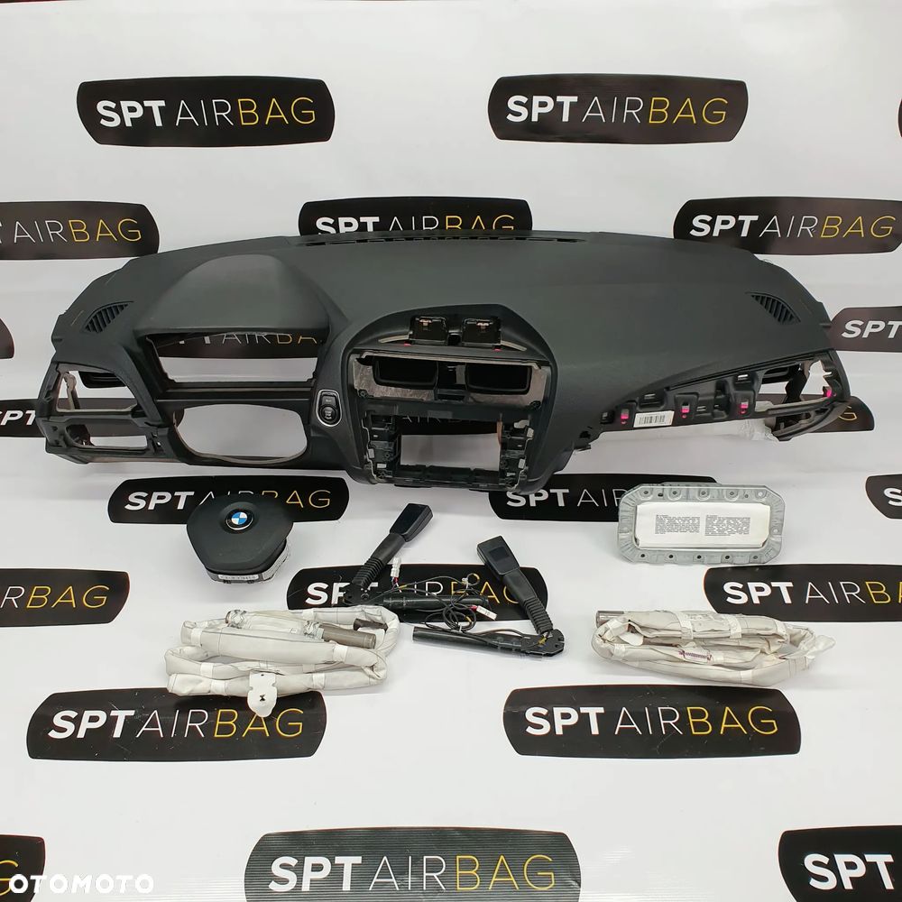 BMW F20 F21 DESKA ROZDZIELCZA KONSOLA KOKPIT PULPIT PODUSZKI AIRBAG AIR BAG NAPINACZE KIT SET - 1