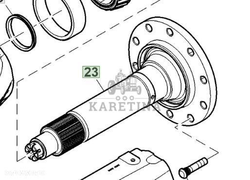 John Deere 9420RX 9470RX 9520RX 9620RX  Wał  R555084 - 1