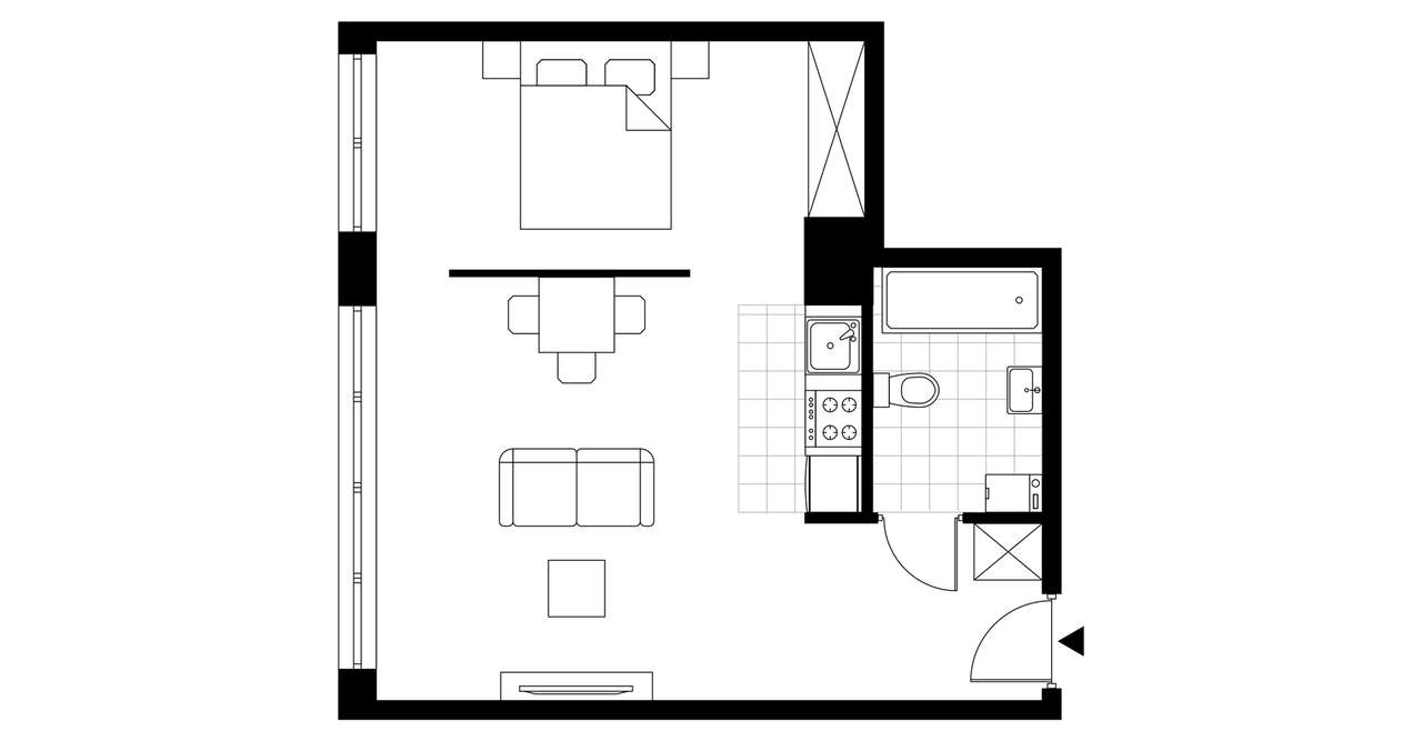 2-pokojowy apartament 44m2 Bezpośrednio - Pełny obrazek: 3/23