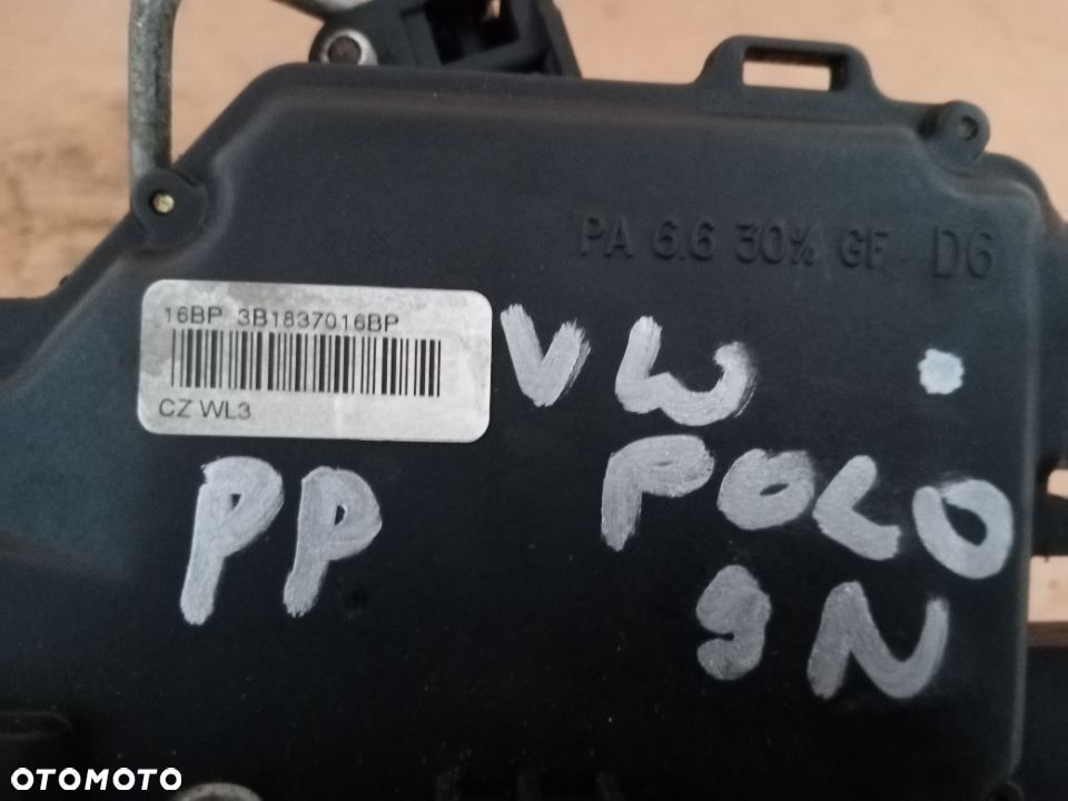 Zamek drzwi prawy przód przedni VW Polo 9N 3B1837016BP - 5