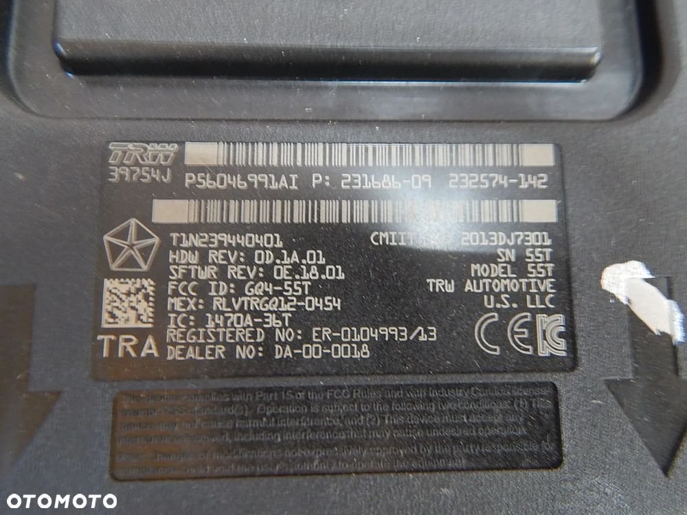 Zestaw startowy moduł sterownik skrzynka stacyjka licznik  2.0 CRD Multijet Jeep Cherokee KL V 13-18 Łuków części - 12