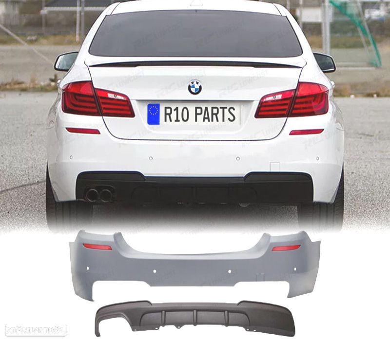 PARA-CHOQUES TRASEIRO BMW F10 10-17 LOOK M PERFORMANCE - 1